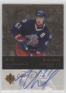 2006-07 Ultimate Collection Ultimate Achievements /41 Rick Nash #UA-RN Auto