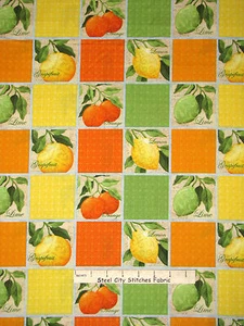 Citrus Fruit Orange Lemon Kitchen Cotton Fabric SPX Citrus Grove By The Yard - Picture 1 of 1