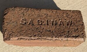 Antique Saginaw, MI Brick Co. Sidewalk/Building Original 1894 - 1917 Paver Block