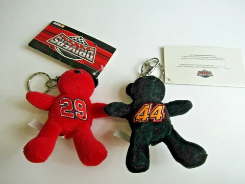 NASCAR Kevin Harvick #29 & Dale Jarrett #44 Stuffed Bear Key Chain Package Cover