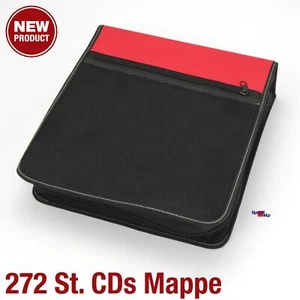 NOWY 272 SZT. CD DVD BLUERAY DISK DISC MAPPE CD PORTFOLIO ORGANIZER PORTFEL CZERWONY - Zdjęcie 1 z 7