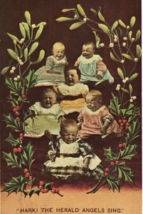Hark! the Herald Angels Sing 1982 Vintage Christmas Postcard 4"x6" continental - Picture 1 of 2