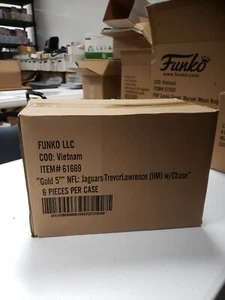 TREVOR LAWRENCE Funko Gold 5" Figure JACKSONVILLE JAGUARS 5/Chase Sealed Case 6 - Picture 1 of 3