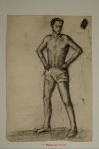 BOZZETTO N° 17-DISEGNATO A MANO LIBERA A CARBONCINO-ARTISTA ANONIMO-ANNI 1930 - Foto 1 di 1