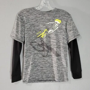 Gap Fit Boys Long Sleeves Skeleton Haloween T Shirt Sz  L 10 -11 - Picture 1 of 4