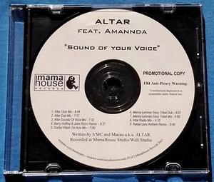 Altar Amannda Sound Of Your Voice CD Promo 9 Mixes Manny Lehman Rafael Lelis - Picture 1 of 8