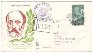 FDC VENETIA CLUB 1955 - MAZZINI PA VIAGGIATA RACC. - Picture 1 of 1