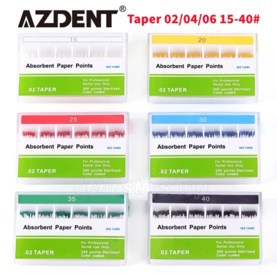 Dental Obturating Absorbent Paper Points 02/04/06 15-40# Endodontic Root Canal - Image 1 of 4