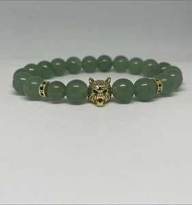 Pulsera Wolf Serie III Piedra Preciosa Natural Verde Aventurina - Imagen 1 de 1