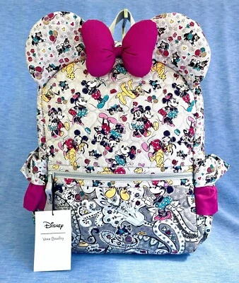 Vera Bradley Disney MICKEY MOUSE PICCADILLY PAISLEY Minnie Mouse Backpack NWT - Image 1 of 4