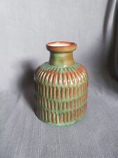 Monika Maetzel Keramik Vase Relief grün türkis braun 14 cm bunt 1963 60er WGP