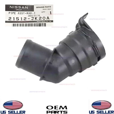 Conector de entrada de manguera de radiador superior genuino ⭐OEM⭐ Nissan e Infiniti *Ver lista Foto 1 de 2