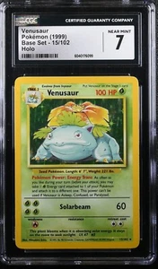Venusaur 15/102 Holo Rare - 1999 English Base Set Unlimited - CGC 7 - Picture 1 of 2
