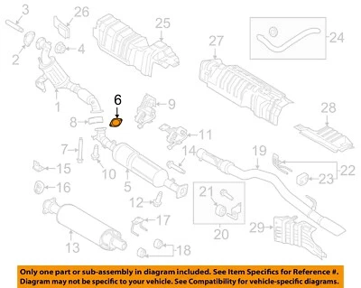 Junta convertidor catalítico de escape Ford OEM 15-16 Transit-150 3,2 L-L5 CK4Z9450A Foto 1 de 2