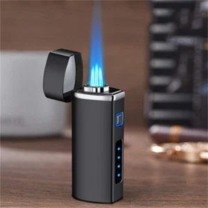 High Firepower Three Straight Spray Blue Flame Cigar Condenser Lighter Creative - Picture 1 of 9