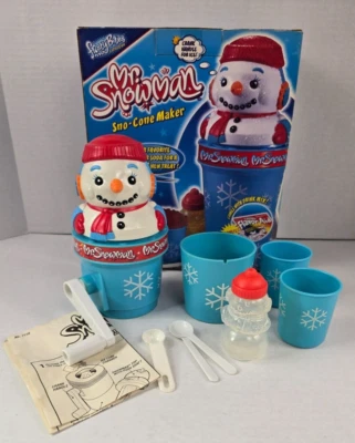 De colección Frosty Bites Mr. Snowman "Sno-Cone Maker con caja original Foto 1 de 3