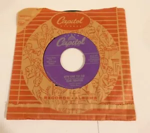 WE'VE GONE TOO FAR & HONKY-TONK GIRL HANK THOMPSON CAPITOL RECORDS 45 RPM - Picture 1 of 4