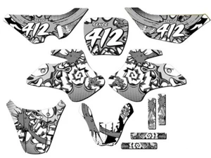 2000-2006 JR 50 ZANY White Senge Graphics Kit Compatible with Suzuki - Picture 1 of 10