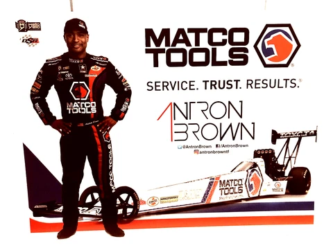 DSR ANTRON BROWN WHITE MATCO TOOLS TOP FUEL NHRA DRAGSTER DRAG RACING POSTCARD Cover