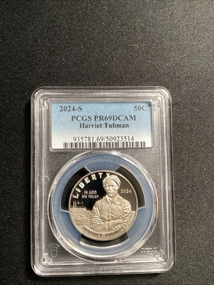2024-S Harriet Tubman Commemorative Half Dollar Graded PCGS PR69 DCAM. - Image 1 of 2