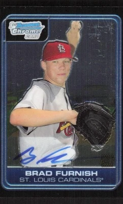 2006 BOWMAN DRAFT BRAD FURNISH DP79  CHROME 1ST RC AUTOGRAPH ST. LOUIS CARDINALS - Image 1 of 2