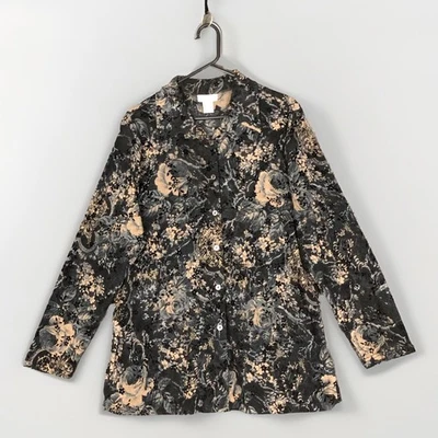 Blusa Avenue 14/16 Negra Terciopelo Transparente Burnout Floral Hada Oscura Capricho Boho Foto 1 de 4