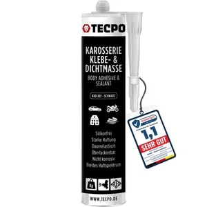 1x370g TECPO KAROSSERIE KLEBE und DICHTMASSE SCHWARZ KAROSSERIEKLEBER KLEBEMASSE - Bild 1 von 6