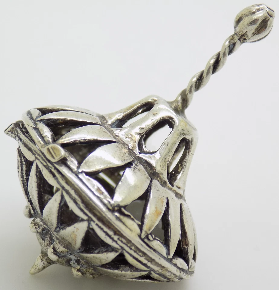 Винтажный итальянский ручной работы подлинный серебряный верхний спиннер твердое фигурка миниатюра - Изображение 1 из 4