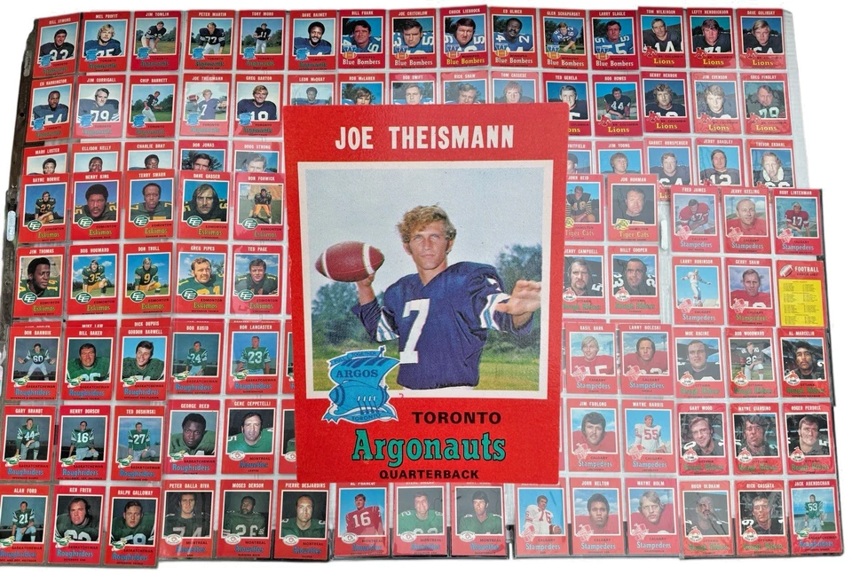 1971 Topps CFL Football Vintage 132 Card Complete Set Joe Thiesmann Rookie EX-NM - Image 1 of 4