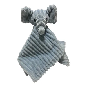 Mon Lapin Blue Elephant Baby Lovey Plush Security Blanket Ribbed - Picture 1 of 8