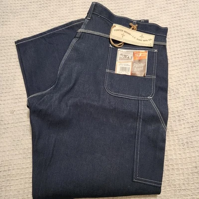 Mens NWT Pointer Carpenter Jeans Size 42x32, Blue, cotton, made in USA work wear - Image 1 of 4