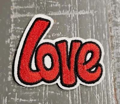 LOVE Embroidered Iron On Patch (2.25" x 2") NEW  - Image 1 of 2