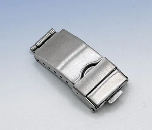 14mm Stainless Steel WATCH Band Tri Fold Buckle w Security Clasp - Picture 1 of 3