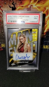 2025 Topps Chrome WWE Charlotte Flair #MEA-CFR Main Event AUTO PSA 9 - Picture 1 of 2