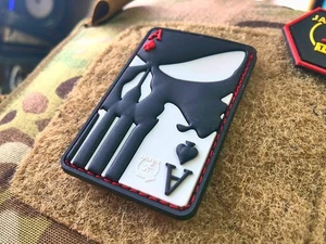 Parche Punisher Ace Of Spades, parche de goma a todo color/3D - Imagen 1 de 6