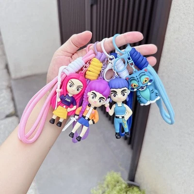 HUNTR/X Rumi Mira Zoey Derpy Keychain Figures Bag Pendant Keyrings Kids Toy Gift - Image 1 of 4