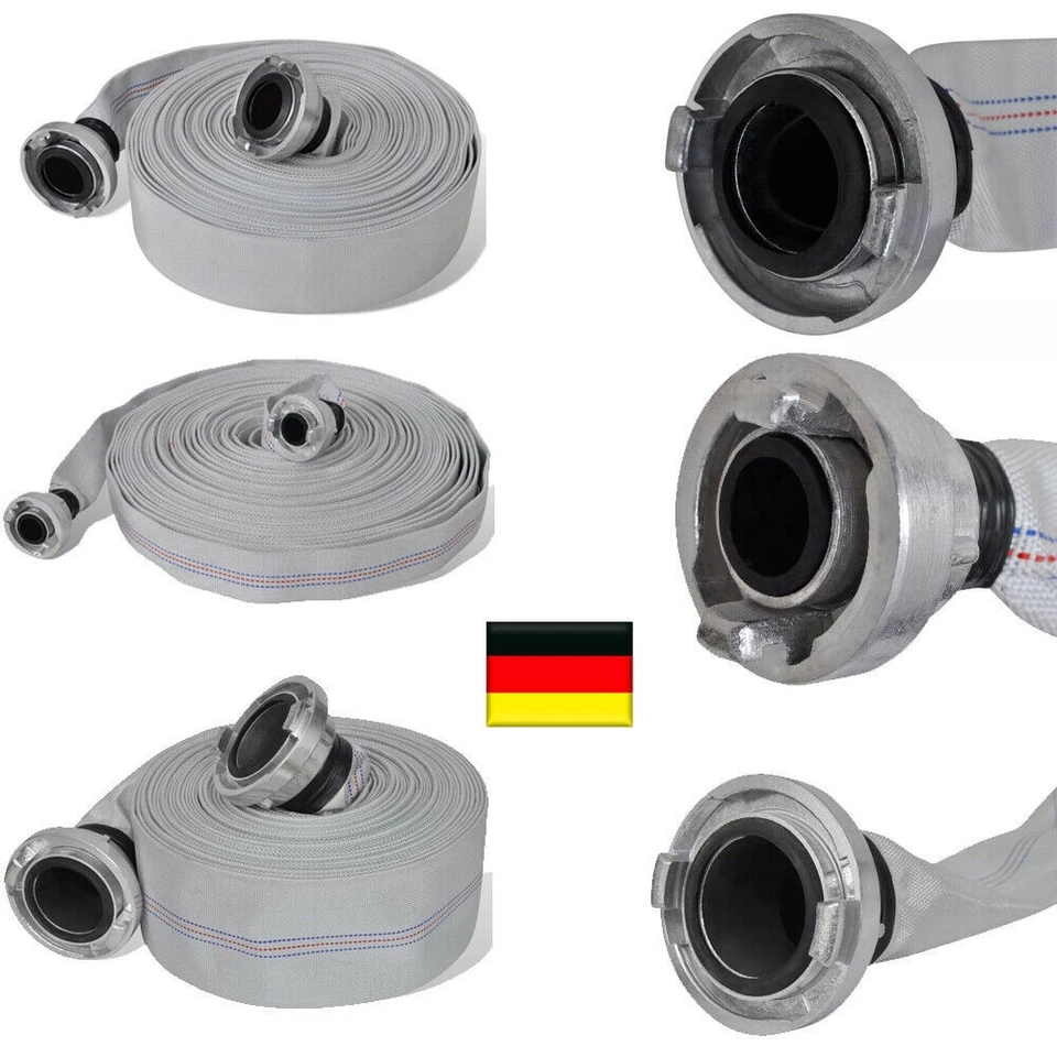 Bauschlauch 20m 30m Schlauch 1" 2" 3" B-Storz C-Storz D-Storz Feuerwehrschlauch - Bild 1 von 1