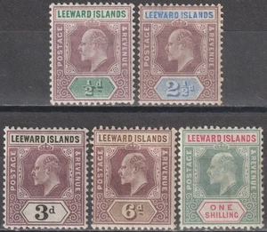 EDSROOM-21536 Leeward Islands 20, 23-26 H 1902 WK2 Edward VII CV$38.75 - Picture 1 of 2