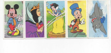 6 Vintage, THE MAGICAL WORLD OF DISNEY, Brooks Bond Tea, Picture Trading Cards