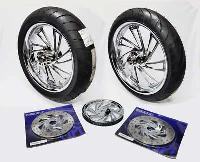 PERFORMANCE MACHINE CARTEL IMAGE WHEEL PACKAGE IN CHROME FOR HARLEY DAVIDSON - Image 1 of 4