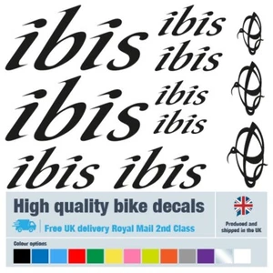 Ibis bike labels / decals / stickers, 5+ years external quality (26 pack) - Picture 1 of 16