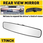 17in Interior Rear View Mirror Anti-glare Car Panoramic Convex Wide Angle Clear