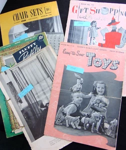 5 libros de ganchillo vintage de Clark's principios de 1930-1951 para niños-juguetes-adultos-hogar - Imagen 1 de 24