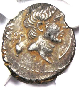 Sextus Pompey Magnus AR Denarius Silver Roman Coin 48 BC - Certified NGC XF (EF) - Picture 1 of 4
