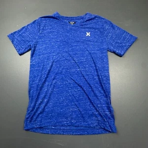 Hurley Boys’ XL Blue Heather T-Shirt Short Sleeve Lightweight Casual Logo Tee - Picture 1 of 7