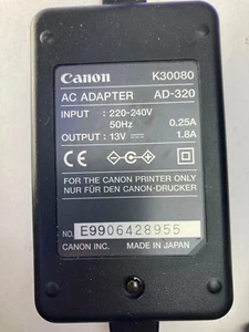 CANON AD-320 PRINTER PSU K30080 GENUINE AC ADAPTER #277 - Afbeelding 1 van 2