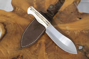 Hirsch Horn Griff Jagdmesser & Scheide Full Tang Nesmuk Messer - Bild 1 von 8
