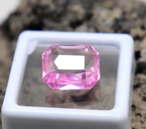 Natural Pink Spinel Certified Stone 10ct Star Cut Emerald Shape Spinel Jewelry - Picture 1 of 10