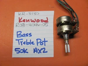 📈KENWOOD R08-4046-05 BASS TREBLE POT 50K KR-3130 STEREO RECEIVER - Picture 1 of 1