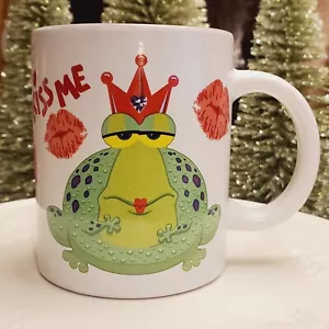 Kiss Me-Toad/Frog Prince-12 Fl oz Valentines Mug-NB-Excellent/Mint Con-Popular!! - Picture 1 of 12